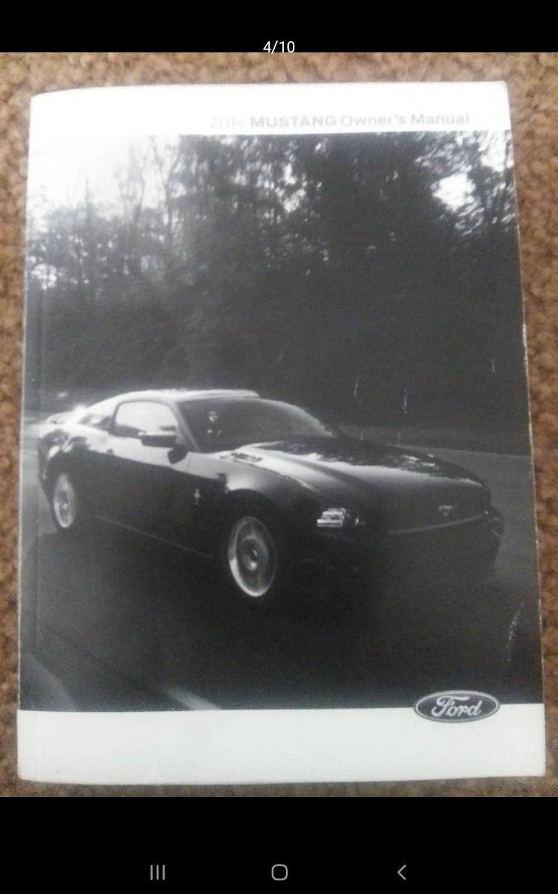 2014  FORD MUSTANG  OWNERS  MANUAL (BOOKS)