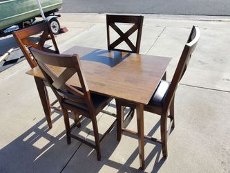 Dining table and chairs (free delivery)
