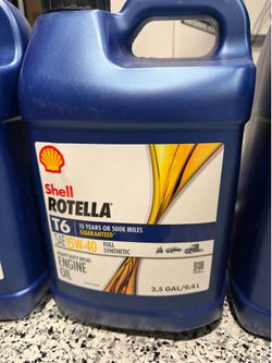 Rotella t6 2.5 gallon 15w40 motor oil