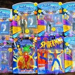 1990's Star Trek, Spider-Man, Marvel Universe Collector Figures