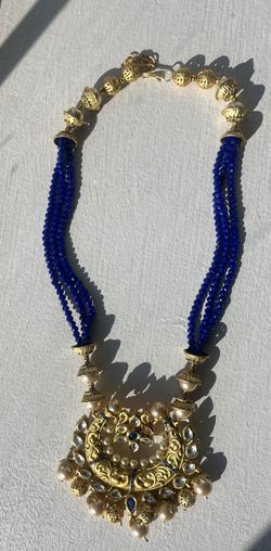 Bollywood/Indian Bridal Blue Gem Necklaces