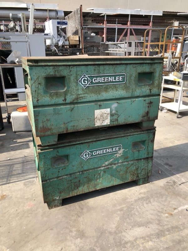 Two Greenlee 2448 Jobsite Box Storage Boxes Job Box