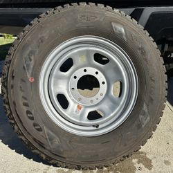 Super Duty Full Size spare 8-Lug Wheel & Tire, LT275/70R18, Load E, Goodyear Wrangler