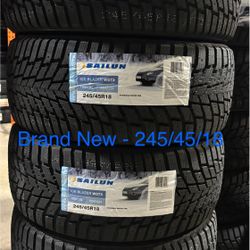 (4) - 245/45/18 Sailun Ice Blazer WSTX Snow Tires