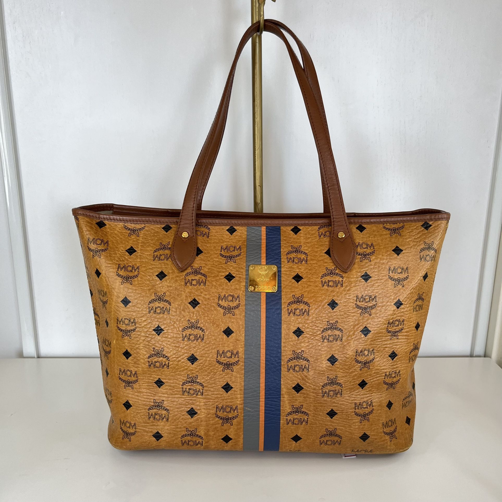 MCM Brown Shopper Tote Bag