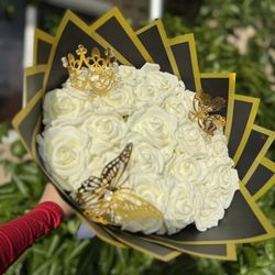 18 Foam Rose Bouquet 