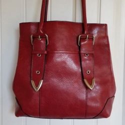 Wilson's Leather Red/silver 12"Hx11.5"Wx4"D magnetic open/closures
