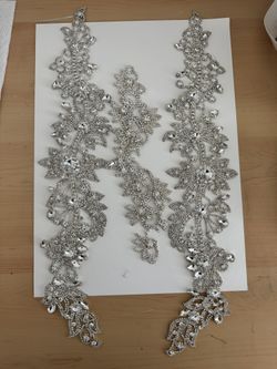 Rhinestone Bridal Sew-On 3 Back Pieces