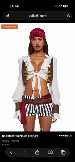 Dolls Kill Pirate Costume New