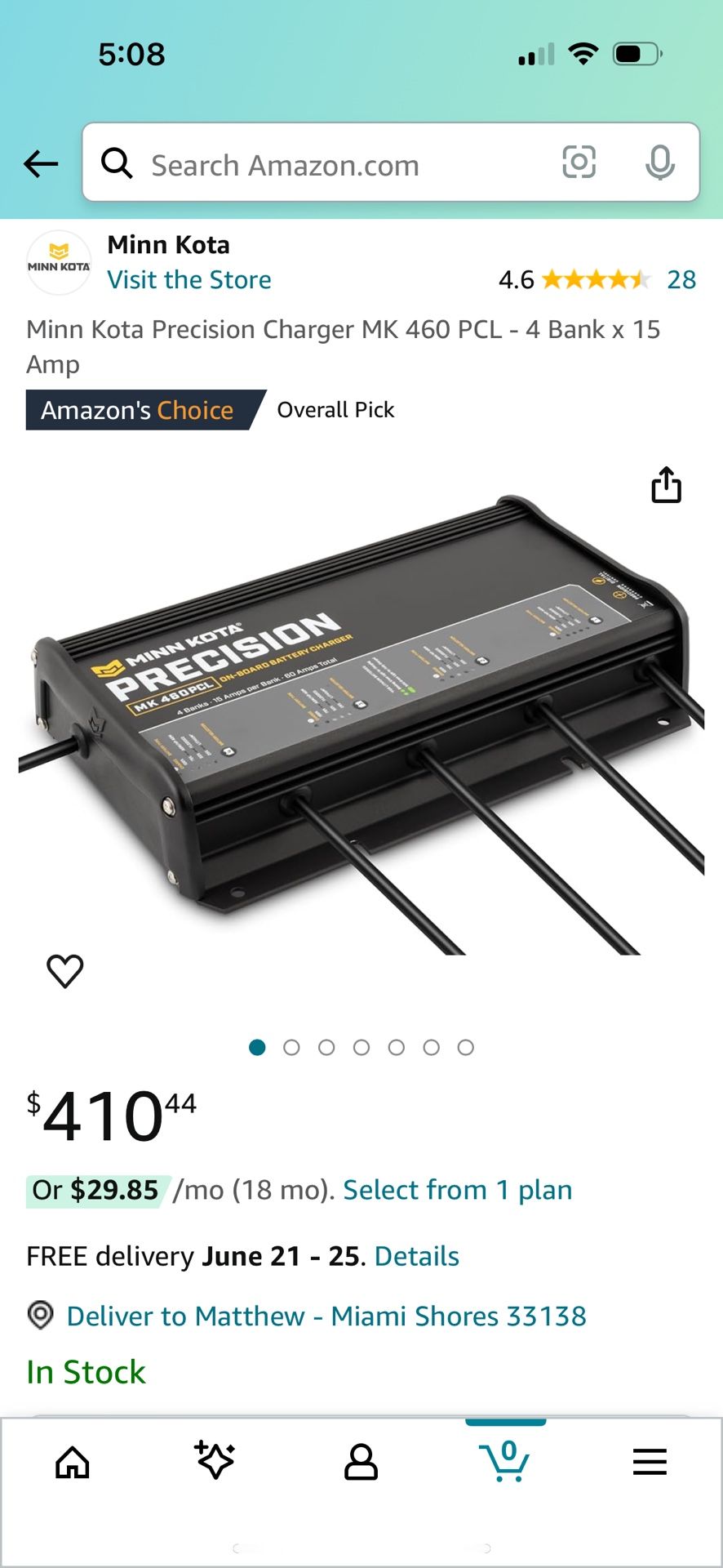 Minn Kota MK-460pcl Precision Four Bank Battery Charger