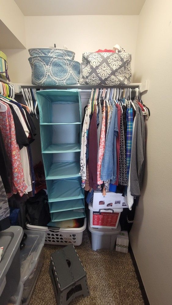 Hanging Vertical Storage Turquoise Closet Organizer