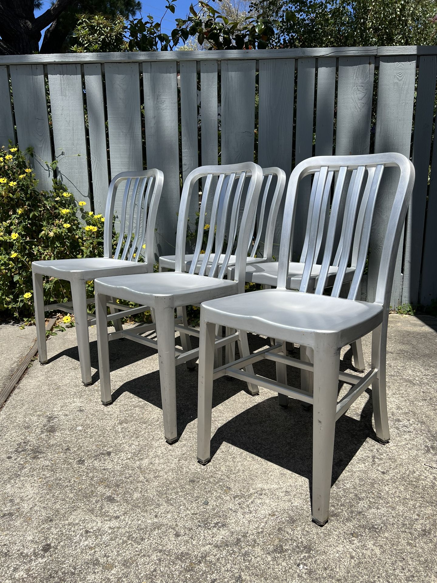 Crate & Barrel Aluminum Chairs