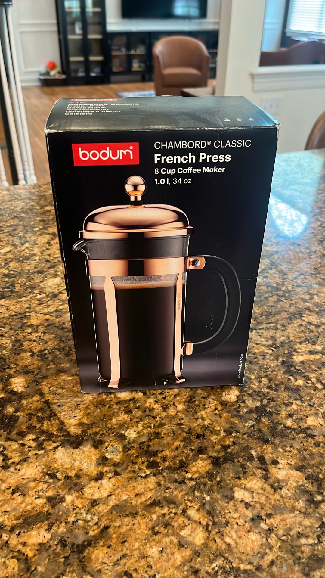 New In Box Bodum French Press 34oz