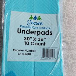 Underpads 30x36; $3 Per Pack; Available 20 Packs