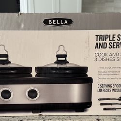 Bella Triple Slow Cooker and Server