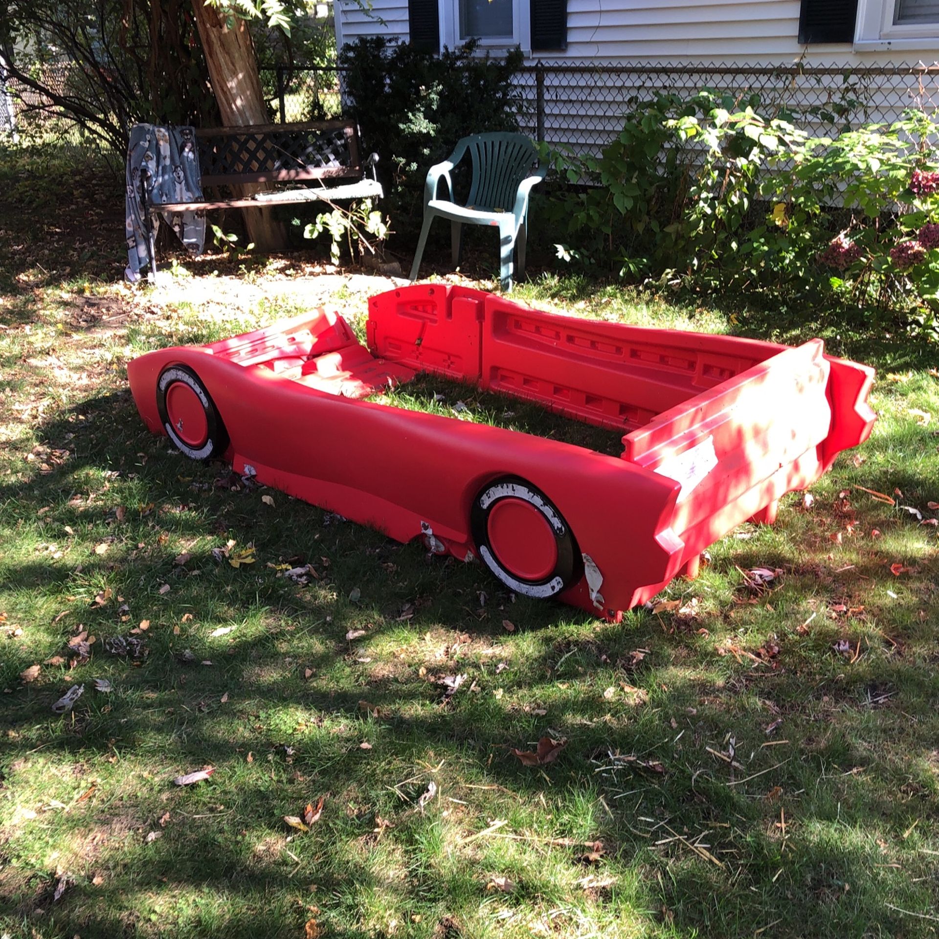 Kids Plastic Racing Car Bed