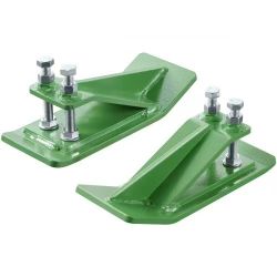112} Tractor Bucket Protector, 2PCS Heavy Duty Steel Bucket Edge Protectors, Edge Tamer Anti-Skid Device with Double Hexagon Lock Nuts and Bolts, for