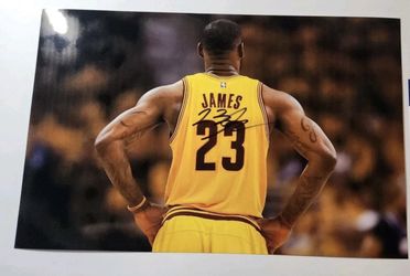 Labron James Autograph Poster W/COA