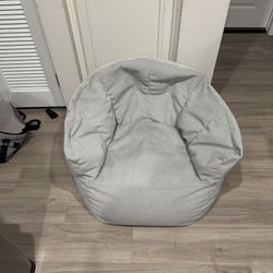 Light Gray Corduroy Bean Bag Chair – Cozy & Compact Lounge Seat 2 available 