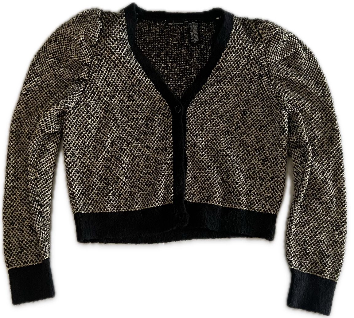 Moda International Women’s Cropped Cardigan Size XL