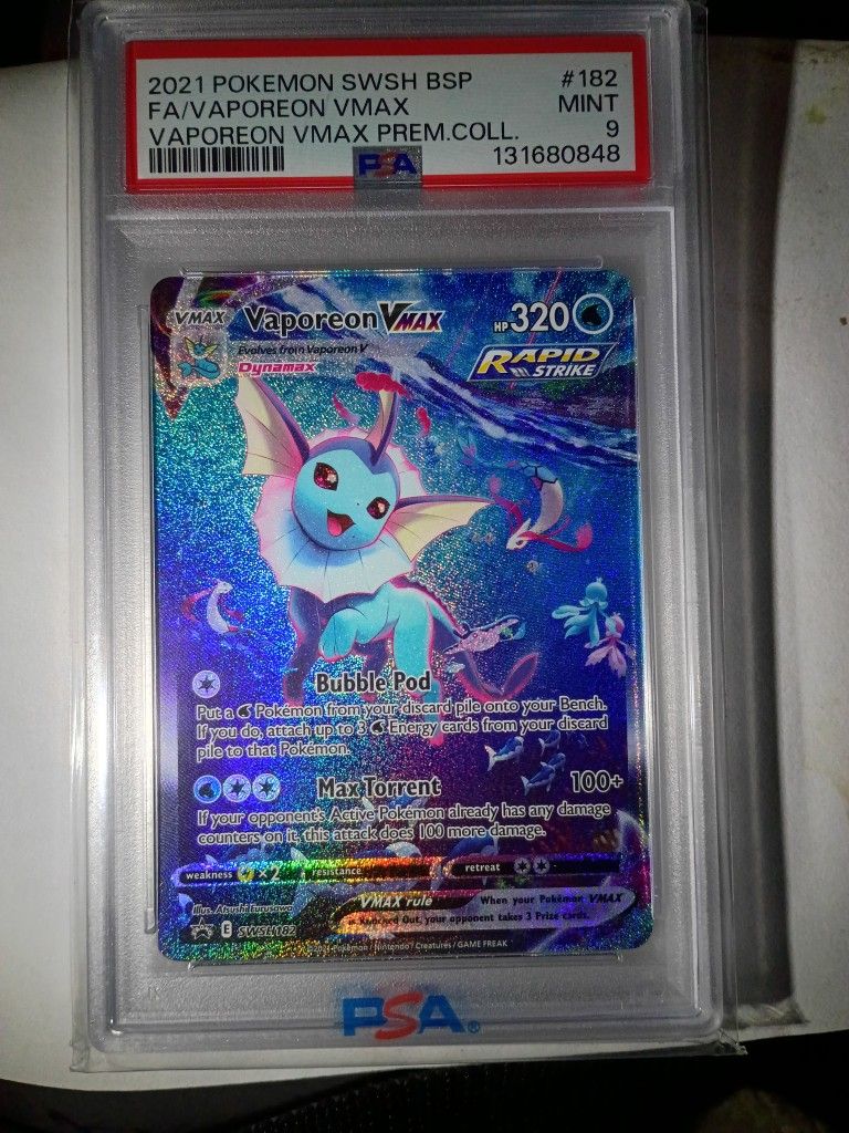 Pokemon Card Vaporeon VMAX PROMO