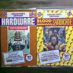Rare SEALED Vintage 1993 Dc Comics Bundle HARDWARE + BLOOD SYNDICATE COLLECTORS EDITION 