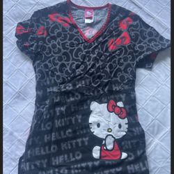 hello kitty scrub medical top