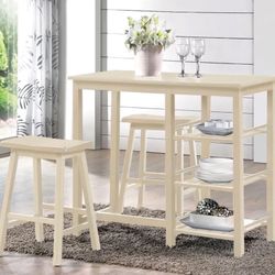 3PCS Nadia Collection Counter Height table set-available in 2 colors Now 349.00 Free Delivery 🚚 