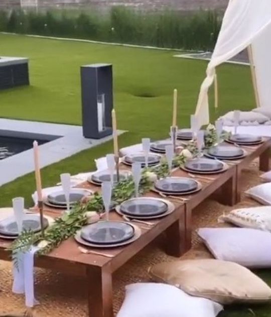 Picnic Tables, Balloom Decor & Marquee