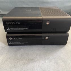 Lot of 2 Microsoft Xbox 360 E 1538 Consoles – Untested, Console Only 1 w/ 250GB