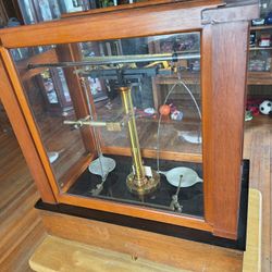 Antique Scale. Made of Solid Wood and Brass.