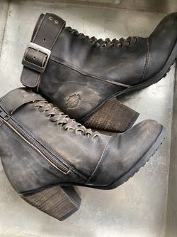 Harley Davidson Women’s Size 8.5 Calkins Smoke Leather Boots