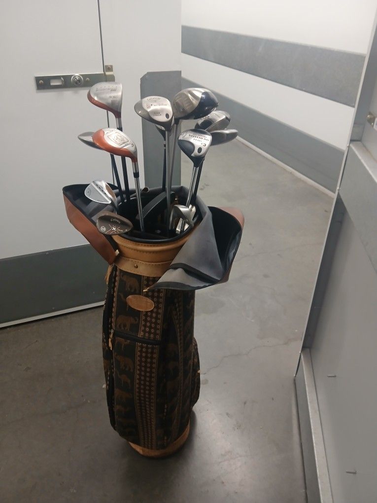 Golf Bag With Clubs and Putters$80firm