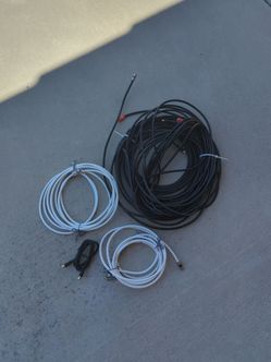 Coaxial Cable Bundle Lot - Black & White Coax Cables