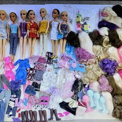 Original Spinmaster Liv Bjd Doll Lot With Extra Wigs Clothes Accessories 