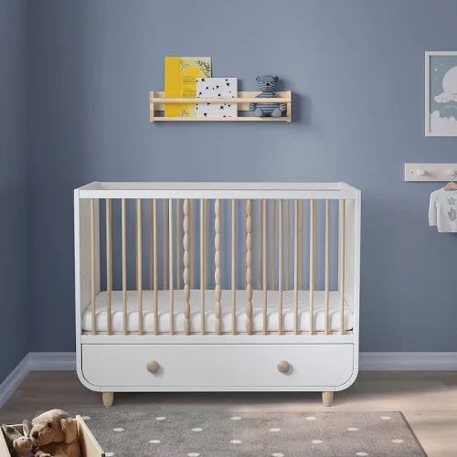 IKEA - MYLLRA Crib with Drawer, White, 27 1/2x52