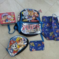 Paw Patrol Backpack, Lunchbox, Bag, Pencil Case 