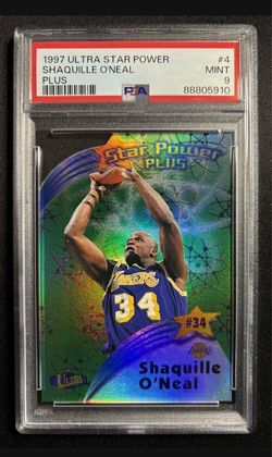 1997-98 Fleer Ultra Shaquille O'Neal Star Power Plus SP #4 PSA 9 Lakers Low Pop