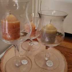 Princess House Glass Cadles Holders 