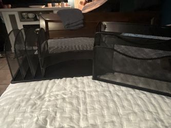 Desk Organizer Set Black New