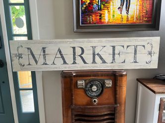 Wooden MARKET Sign