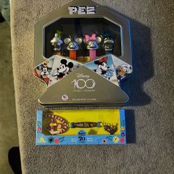 Disney Pez Set & Alice Key - Mickey Mouse, Goofy, Minnie Mouse, Donald Duck