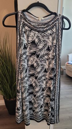 Max Studio Tropical Print Sleeveless Dress Size L