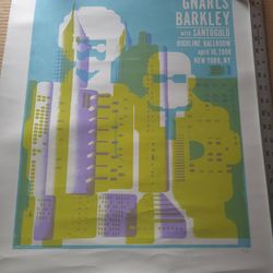 Gnarls Barkley With Santogold NY 2008 Limited Edition 78/100 and Signed Screenprint 20x26"