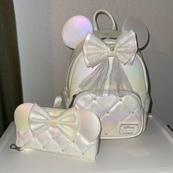 Loungefly Bridal Minnie Backpack Bundle 
