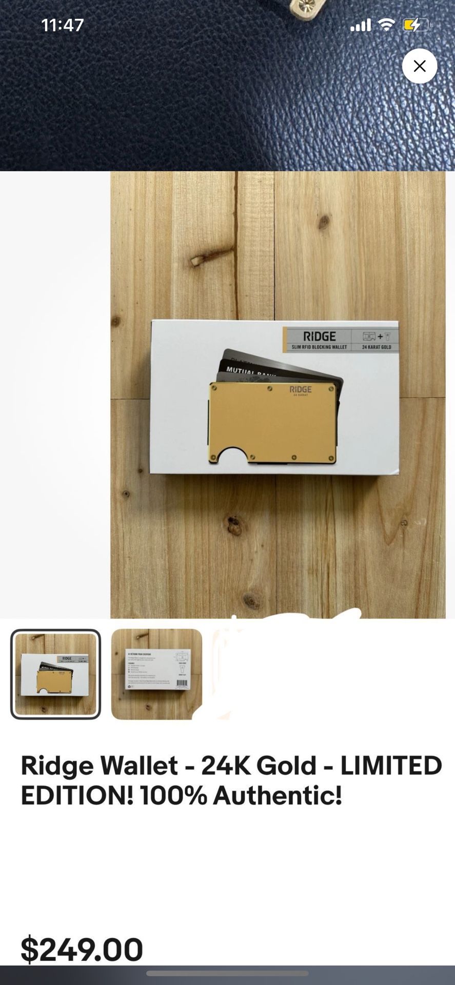 24k Gold Limited Edition Ridge Wallet