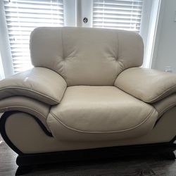 Beige Leather Couches (2)