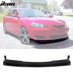 Fits 2004-2006 Mazda 3 i Front Bumper Lip Spoiler Splitter Bodykit Unpainted Black PU