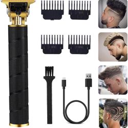 Hair Trimmer for Men, Professional Electric Hair Clippers Cordless Beard Trimmer Shaver Electric T Blade Hair Trimmer, Zero Gapped Hair Clippers Cutti