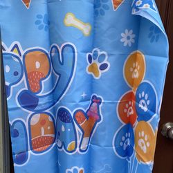 Bluey Happy Birthday Backdrop Banner
